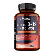 Methyl B-12 Supplement 5000mcg Per Serving Fully Active Vitamin B12 + 100% Vegetarian Helps Boost Na
