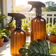 2pcs 16oz/473ml Refillable Plastic Spray Bottles, Suitable For Essential Oils, Plants, Cleaning Prod