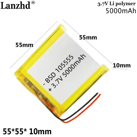 3.7V polymer battery For LED lamp battery power bank device charging square soft-pack battery 5000mA