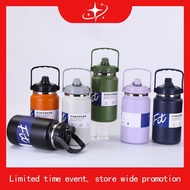 2500ML 4000ML Thermos Cup Large Cold Mug Stainless Steel 304 With Handle /Straw Water Bottle Tumbler