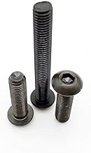 TGBZ 10/50pcs M2 M2.5 M3 M4 M5 M6 304 A2-70 Stainless Steel Black grade 10.9 ISO7380 Hexagon Hex Socket Head Button Allen Bolt Screw (Color : 10.9 class steel, Size : 18mm)