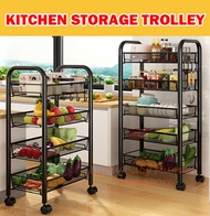 Multi-Functional Kitchen Storage Trolley Kitchen Storage Rolling Organizer Storage Cart With Wheel
