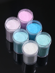 6Bottles Iridescent  Fine Glitter Series Powder Resin Supplies Glitters (10g) Flake Crafts Sequins Epoxy Chips Flakes for Tumble