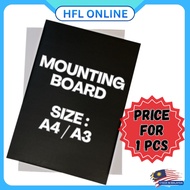 EMI / GF A3/A4 Black Mounting Board / Kadbod Hitam (800GSM/1000GSM) (PRICE FOR 1PCS)