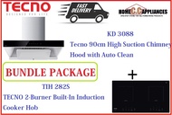 TECNO HOOD AND HOB FOR BUNDLE PACKAGE ( KD 3088 &amp; TIH 282S ) / FREE EXPRESS DELIVERY
