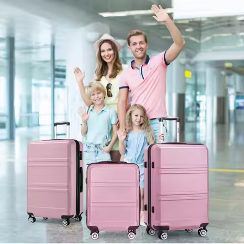 Kono 3-Pc Hardshell Luggage Set - 20/24/28" Lightweight Suitcases with TSA Locks & 360Β° Wheels