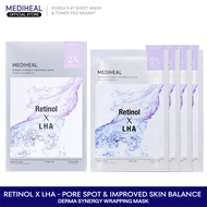 Mediheal Derma Synergy Wrapping Mask Box (4 x 25ml) - Pore Spot & Improved Skin Balance with Retinol
