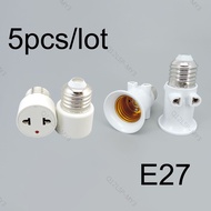 5pcs AC 220v E26 E27 to US EU UK power plug LED bulb Holder base Socket to E27 Plug Screw Lamp base 