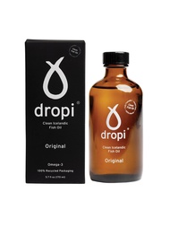 Dropi Omega 3 Fish Oil Liquid, Fennel - Maximum Strength Omega-3s EPA, DHA, Vitamin A & D - Extra Vi
