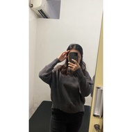 (Nett) Preloved Zara Sweater Zara Knit/ Knit Top/ Knit Sweater/ Knit Sweater/ Grey Sweater/ Grey Swe