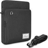 KIZUNA Tablet Sleeve Case 10 Inch Water Resistant Shoulder Messenger iPad Bag for 9.7" 10.5" 11" iPad Pro M2/10.9" iPad A14 Air 5/10.5" Surface Go 3/10.5" Samsung Galaxy Tab A S6/Huawei,Black