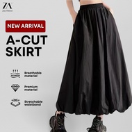 ZOE ARISAH A-LINE SKIRT MUSLIMAH A-CUTTING Reylie Pauline Tiered Long Skirts Mahina Skirt Labuh Maxi
