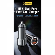 Domura Car Charger Fast Charging LED Light USB Type C Port 89W - ES-CC16