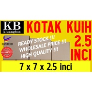 (COD 023/0) 100pcs 7x7x2.5inch Kotak Kuih Cake Box Talam Kuih Lapis Donut Pizza Piza Kek Muffin Cupc