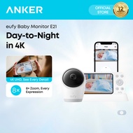Anker eufy Security Baby Monitor E21 with 4K UHD Camera, Cry Detection, 8X Zoom, Hybrid Wi-Fi and No