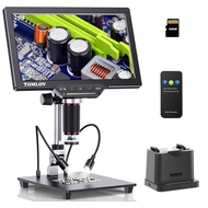 TOMLOV DM202 Max Digital Microscope 1300x HDMI LCD Bottom Transmitted Light 25MP Soldering Microscop