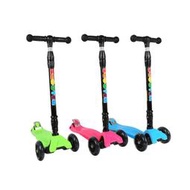多色可摺疊兒童滑板車四輪閃光pu輪腳踏車可升降大米高車