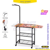 Papan Gosok Baju / Meja Gosok Kain Beroda / Papan Seterika / Penyangkut Baju / Ironing Board With St