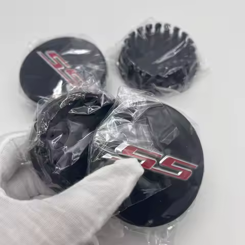 4pcs/Set 3D Metal & ABS 65mm Wheel Center Caps With SS Emblem Logo Rim Hub Cover Badge for SS Camaro