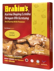 Brahims Kurma Daging Lembu Dengan Ubi Kentang 180g Brahim Brahims MRTE MRE Meals Ready To Eat Travel
