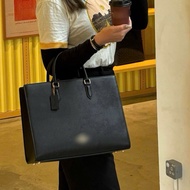 TOTE MAGGIE CY666 genuine leather unisex office tote bag LARGE SIZE