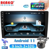 ☂ REAKOSOUND 2 32G 2 Din 9 39; 39; Andriod 11 Car Multimedia Player Carplay GPS Navigation Bluetooth Car Audio Wifi USB FM MirrorLink HD
