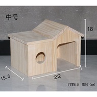 Haus Gỗ Thật Nhỏ Không Đáy Cho Chuột Hamster Gấu Vàng Squirrel Chú Lê Hiding House Echidna Guinea Pi