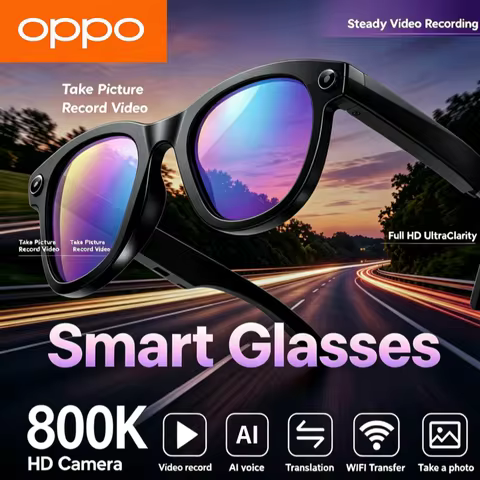 OPPO AI Smart Glasses True 800W Video Camera Multifunctional AI Translation Meeting Minutes Music Co