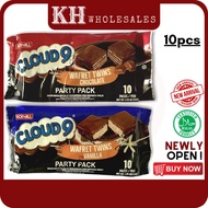 [10pcs x 14g] KH Jack n Jill Cloud 9 Wafret Twins Party Pack Cloud 9 Wafer Cloud 9 Party Pack Coklat
