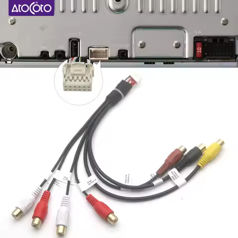 For Pioneer DMH-130BT AVH-241EX DMH-340EX AVH-240EX Car Radio Stereo Unit 12Pin RCA Wire Harness Ada