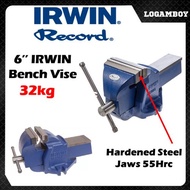 IRWIN BENCH VISE 6” MECHANIC VISE IRWIN RECORD HEAVY DUTY ALAT BENGKEL GARAGE