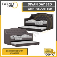 Divan Day Bed With Pull Out Bed(More Than 10 Choice Of Colours)