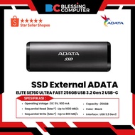 ADATA ELITE SE760 ULTRA FAST 256GB USB 3.2 Gen 2 USB-C External SSD