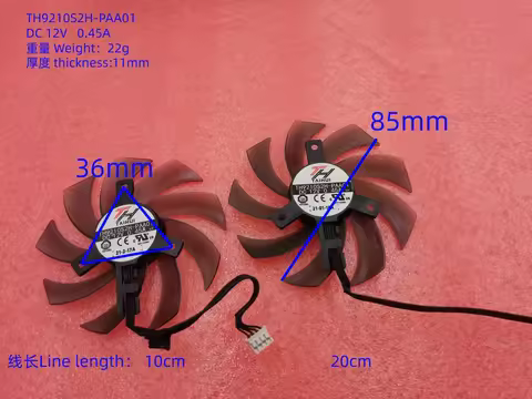FDC10H12S9-C TH9210S2H-PAA01 GA91S2U Graphics Card Fan For Palit RTX2060/2070/2080 RTX2080 DUAL Gami