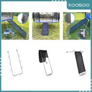 koolsoo Trampoline Slide Fun Sturdy Trampoline Jump Slider for Outdoor Climb up Kids