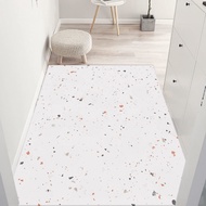 Customized Carpet Floor Mats Scrubable PVC Leather Solid Color Floor Mats Waterproof Oil-Proof Anti-Slip Floor Mats Entrance Kitchen Living