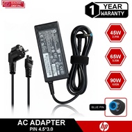 Laptop Charger Adapter hp Blue Pin 4.5x3.0mm 19.5V 45W 65W/ 90W Adapter/ hp Pavilion | Original 12 M