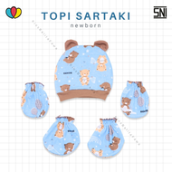(3IN1) TOPI SARUNG TANGAN DAN KAKI BAYI POLOS / SNI 1 Set Perlengkapan Newborn Baru Lahir 0-6 0-3 0-