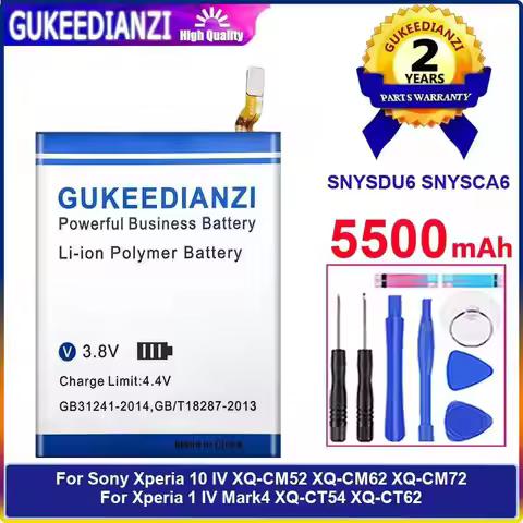 Mobile Phone Battery SNYSDU6 SNYSCA6 5500mAh For Sony Xperia 10 IV XQ-CM52 XQ-CM62 XQ-CM72 For Xperi