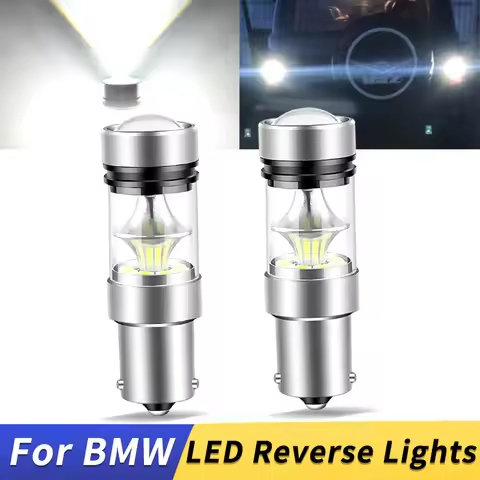 2Pcs 12V Car LED Reverse Lights White Bulbs Lamps 1156 P21W Canbus No Erro For BMW E39 E61 X1 E84 F4