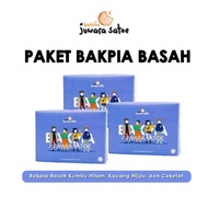 [ 3 Box ] Paket Bakpia Basah Mix Kacang Hijau, Kumbu Hitam Dan Coklat