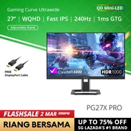PRISM+ PG27X Pro 27" Fast IPS 240Hz 1ms WQHD Mini-LED 157% sRGB eSports Grade Adaptive-Sync Gaming M