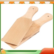 etheWooden Gnocchi Board 2 Pcs Butter Paddle Spaghetti Macaroni Pasta Making Tool Homemade Gnocchi M