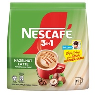 NESCAFE 3in1 Hazelnut Latte Premix Coffee | Hazelnut Flavored Premixed Coffee 3 in 1 15sX23g