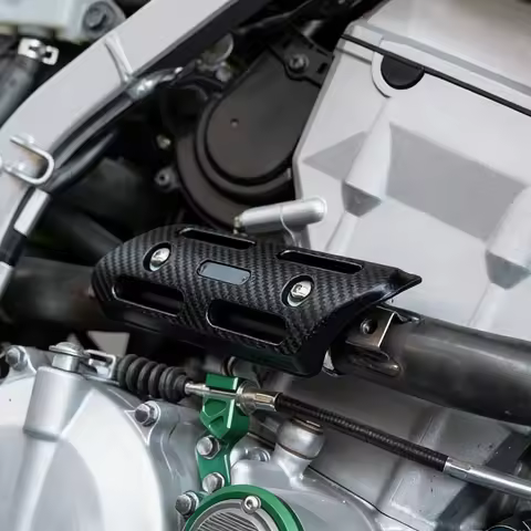 1Pc Carbon Fiber Exhaust Heat Shield Protector For 25-51mm Pipe Fits KTM EXC Husqvarna FC FE Motorcy