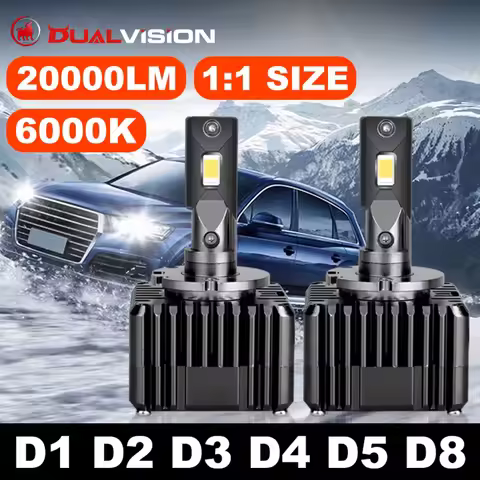 D1S D3S LED Headlight 20000LM HID D2S D4S D5S D8S D1R D2R D3R D4R Canbus No Error 35W 55W 6000K 4300