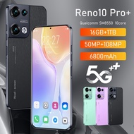 Telefon Pintar Reno10 Pro, Telefon Pintar Benar 4GB, Skrin HD 6.6 inci, 4G + 128GB, Android Tour Type-C IOS17 smartphone