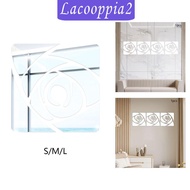 [Lacooppia2] Wall Decals Flower Mirror Wall Stickers for Sofa Door Living Rooms