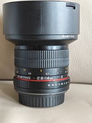 Samyang 14mm f2.8手動鏡 for Canon