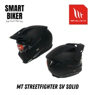 MT Streetfighter SV S Matte Black Full Face–Open Face Convertible Helmet